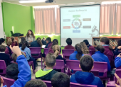 Pilar Baldominos, en el "Día internacional de la mujer y la niña en la ciencia" en 2018.