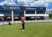 Gabriel Batistuta cambió la pelota de fútbol por la de golf. Aunque no es profesional, disfruta con cada buen golpe.