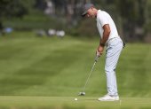 El exfutbolista argentino Gabriel Batistuta fue registrado este miércoles, al participar en el torneo ProAm del Abierto de golf de Quito (Ecuador).