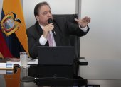 El ministro de finanzas, Simón Cueva, habló sobre la situación económica de Ecuador este 11 de mayo de 2022.
