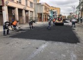 Obra. Personal de el Municipio realizó el trabajo en una vía principal.
