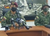 Explicación. El coronel Milton Rodríguez, comandante de la Brigada Napo, explicó lo ocurrido con los militares agredidos.