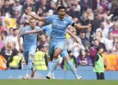 Rodri, del Manchester City, celebra uno de los tantos del campeón de la Premier.