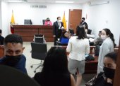 Diligencia. En la sala de audiencias del Complejo Judicial se convocó a las partes para resolver el habeas corpus pedido en el caso Glas.