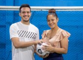 El fútbol y el Guayaquil City unieron a los arqueros Gonzalo Valle y Nadia Molina.