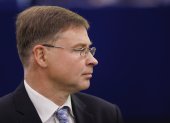 El vicepresidente ejecutivo comunitario y responsable de Comercio, Valdis Dombrovskis, en una fotografía de archivo