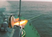 Lanzamiento de un misil desde un buque de guerra de la Marina rusa
