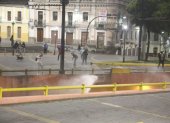 Enfrentamientos entre policías y manifestantes en el Centro Histórico.
