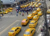 El pasado 22, los taxistas bloquearon la avenida 9 de Octubre.