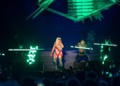 La cantante estadounidense Christina Aguilera durante el concierto que ofrece en el Live Festival, hoy sábado en Calviá, Palma de Mallorca.