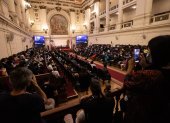 Vista general del pleno de la Convención Constitucional, el órgano encargado de redactar la nueva Carta Magna (constitución) en Chile, en una fotografía de archivo.