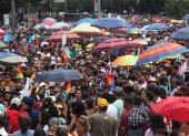 Miles de personas participaron en la marcha del orgullo LGBT+, el 25 de junio de 2022 en la Ciudad de México (México).