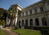 Fotografía de la sede de la Convención Constitucional, organismo encargado de la redacción de la nueva Constitución de Chile, situada en el ex Congreso Nacional, en Santiago.