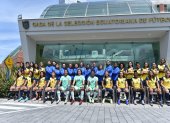 La selección femenina realizó la foto oficial como una de sus últimas actividades previo al viaje a la Copa América.