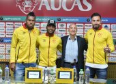 Aucas presentó a Hernán Galíndez, Luis Cangá y Pedro Pablo Perlaza como sus refuerzos para el segundo semestre.