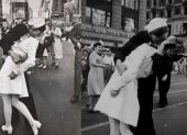 El beso más famoso de la historia fue robado, el veterano George Mendonsa no conocia a Edith Shain ambos son los protagonistas de esta foto