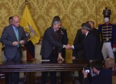 Escenario. Guillermo Lasso posesionó esta tarde al nuevo ministro de Salud tras la salida de Ximena Garzón.