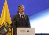Presentación. El presidente Guillermo Lasso durante la presentación de la Política Anticorrupción.