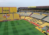 Una panorámica del estadio Monumental, sede de la final de la Copa Libertadores.
