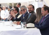Foto de archivo del presidente de la República, Guillermo Lasso, en la cantonización de Nabón.