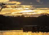 Registro de un atardecer en el Parque Nacional Yasuní, en Yasuní.
