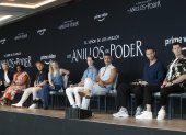Integrantes del elenco de “Lord of the Rings: The Rings of Power” participan hoy en una conferencia de prensa en la Ciudad de México (México). La nueva serie de “The Lord of the Rings: The Rings of Power” ha mostrado que la fantasía de J.R.R. Tolkien está llena de diversidad y muestra de ello es la participación de actores como la africana-iraní, Sophia Nomvete, y el puertorriqueño Ismael Cruz.