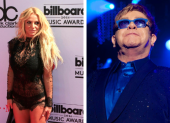 Britney Spears y Elthon Jhon.