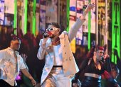 Bad Bunny durante su presentación en los premios.