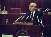 El último dirigente soviético, Mijaíl Gorbachov, en 1991.
