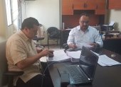 El secretario y el presidente de la Junta Provincial Electoral del Guayas.