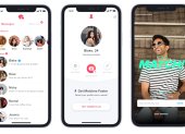 Fotografía sin fecha cedida por la aplicación de citas Tinder donde se aprecia tres capturas de su lista de "matches" (conexiones) entre parejas.