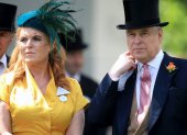 Sarah Ferguson y Andrés de Inglaterra, en Ascot, en 2019.