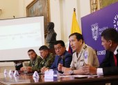 Informe. El gobernador Lorenzo Calvas destacó una mayor coordinación entre la Policía Nacional y el Ejército.