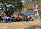 En el sitio se inauguró la primera toma de agua frente a la gruta