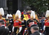 Durante el funeral de Isabel II