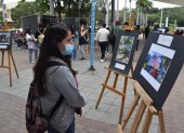 Los trabajos fueron exhibidos en la plazoleta de la integración de la Universidad de Guayaquil.