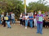 Ancón. Una de las tres marchas de protestas de los habitantes de esta parroquia, exigiendo respuestas.