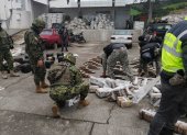 La droga en bloques fue encontrada dentro de un domicilio de la parroquia Julio Andrade en Carchi.