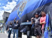 Ambiente en el barrio Selva Alegre en Sangolquí por el partido del independiente por copa Sudaméricana