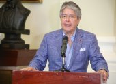 El presidente Guillermo Lasso durante sus actividades.