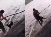 El excampéon mundial de boxeo Félix Alvarado arriesgó su vida para rescatar a un perro dentro de un cauce fluvial en Managua, durante el ciclón tropical Julia