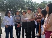 En el recorrido, estuvo presente la nueva directora de la Escuela Superior de Policía, Irany Ramírez.