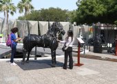 Corcel. La escultura de Kevin Duque es uno de los trabajos más llamativos en la muestra en Guayarte.