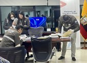 Agentes levantaron las evidencias en el despacho en el Ministerio de Energía y Minas, en Quito