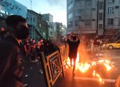 Protestas en Teherán el pasado 21 de septiembre por la muerte de la joven Mahsa Amini.