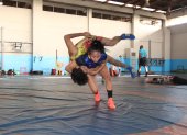 Luisa Valverde, luchadora tricolor, entrena con el fin de perfeccionarse cada día en su disciplina.
