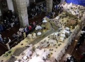Obra. El pesebre más grande está en exhibición hasta enero de 2023.