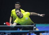 Emiliano Riofrío (i) y Alberto Miño aseguraron el bronce en dobles masculino tras vencer a Puerto Rico.