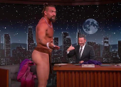 Jason Momoa en Jimmy Kimmel.