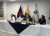 El superintendente de Compañías, Marco López, en rueda de prensa este 23 de noviembre de 2022.